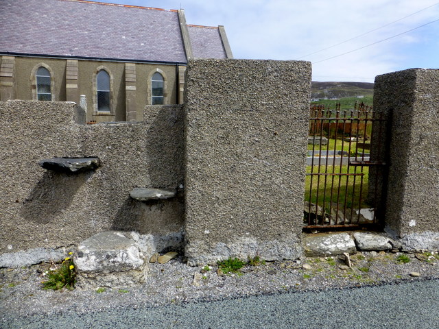 Steps in church wall, Clencolumbkille