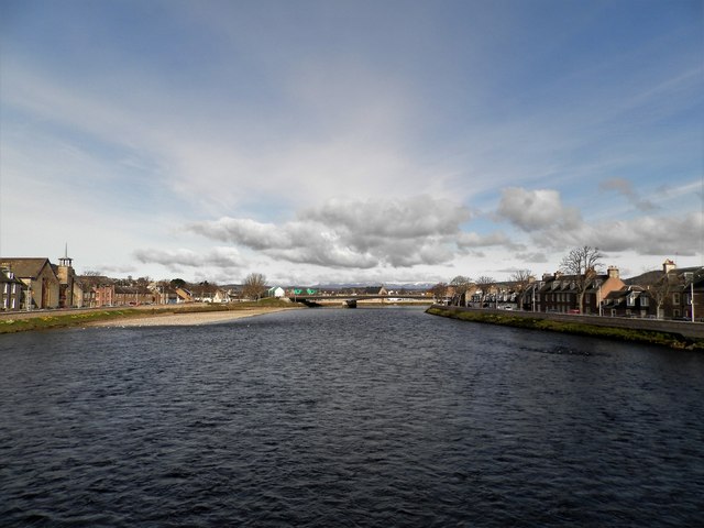 The River Ness from Greig Street Bridge towards Friars' Bridge