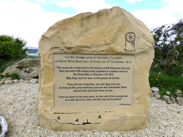 Memorial Stone, Bruckless Bay disaster