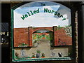 Sign at the entrance to The Walled Nursery