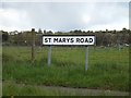 TM0955 : St.Marys Road sign on St.Mary's Road by Geographer