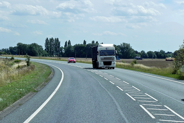 HGV Heading West on the A17 near to Saracen's Head