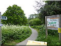 Public footpath going south through Scrace Valley Nature Reserve