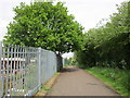 Cycle path adjacent to Leicester North Station