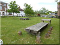 Looking across small garden in Bolnore Village