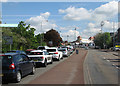 Queuing traffic on Loughborough Road