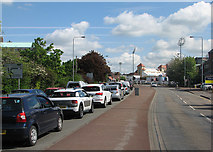 SK5837 : Queuing traffic on Loughborough Road by John Sutton