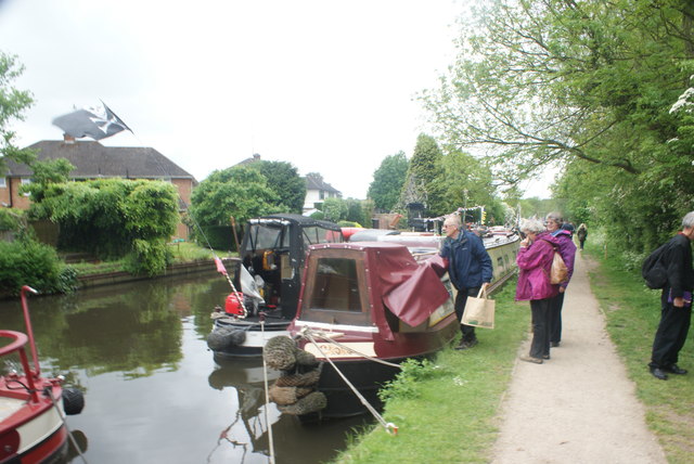 View of narrowboats moored on the Grand Union Canal for the Rickmansworth Festival #4