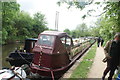 View of two narrowboats moored on the Grand Union Canal for the Rickmansworth Festival #3