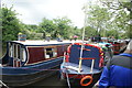 View of two narrowboats moored on the Grand Union Canal for the Rickmansworth Festival #5