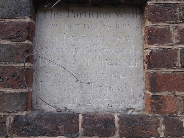 Stone plaque on house, Southernhay Gardens, Exeter