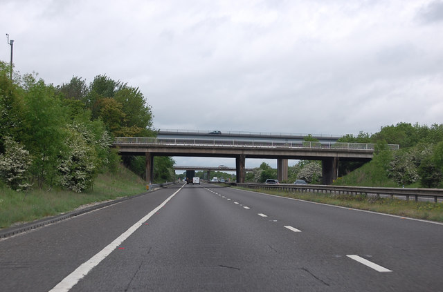 The M18 crosses the A1(M)