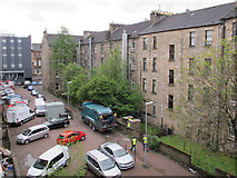 NS5765 : Derby Terrace Lane, Glasgow by David Hawgood
