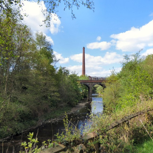 River, viaduct and chimney