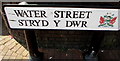 WATER STREET/STRYD Y DWR name sign, Neath