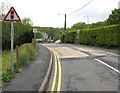 Warning sign - traffic lights ahead, Heol Giedd, Ystradgynlais