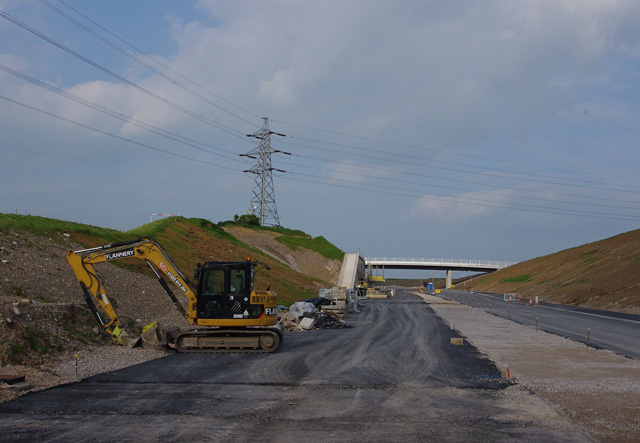 Heysham to M6 link road construction © Ian Taylor cc-by-sa/2.0 ...