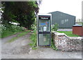 NY3058 : Telephone box and barn, Longburgh by JThomas