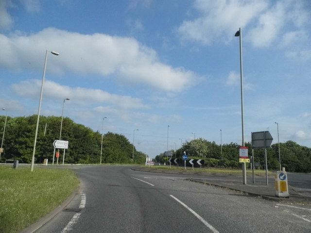 Roundabout on Calvin Thomas Way,... © David Howard :: Geograph Britain ...