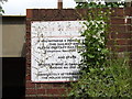 Railway Bridge sign on Coddenham Road Railway Bridge