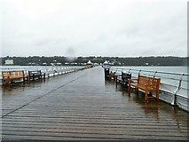 SH5873 : Looking down the pier by Gerald England