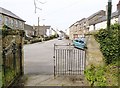 Looking out through the gates of St Newlyna