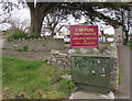 Telecoms cabinet at the edge of two Porthcawl pubs