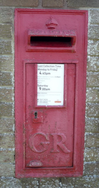 Close up, George V postbox, former RAF Kirkbride