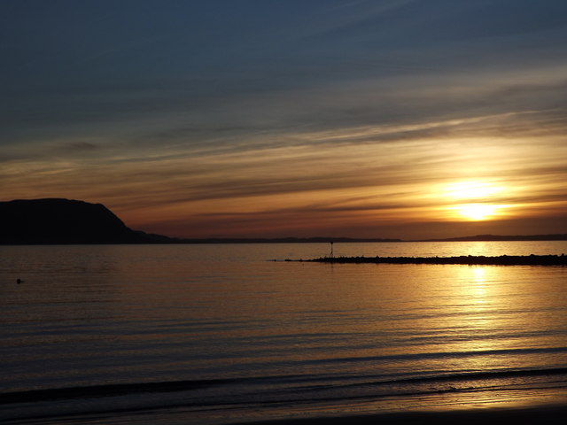 Sunset over Anglesey from West Shore, Llandudno