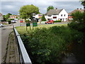 Looking into Riverside from the bridge over Gatwick Stream