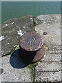 NO5603 : OS benchmark - bollard on Anstruther Wester pier by Richard Law