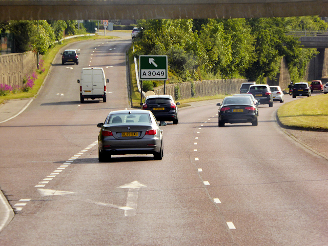 Exit from A338 Wessex Way to A3049 at David Dixon Geograph