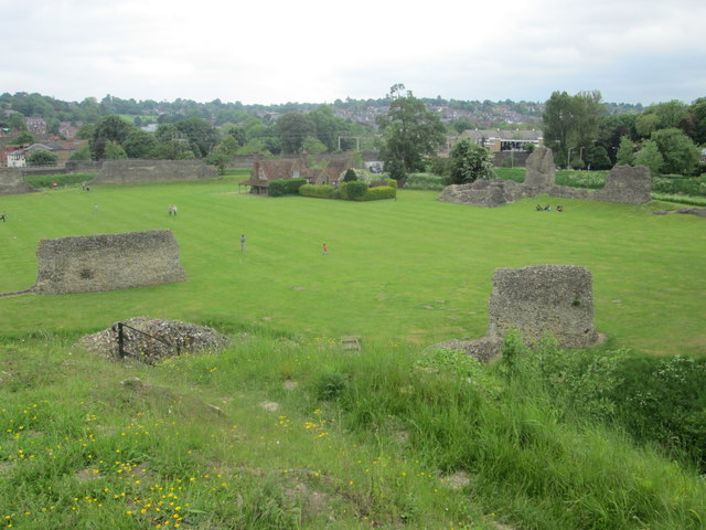 The bailey from the motte, Berkhamsted Castle