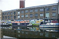 View of boats moored on the River Lea near Stratford #2