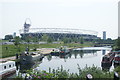 View of the Olympic Stadium from the River Lea towpath