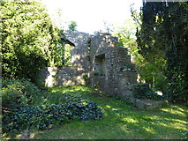 NY1133 : Ruins of the old church in Bridekirk churchyard by Sarah Charlesworth