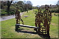 Portrait Bench at the start of the Rodwell Trail