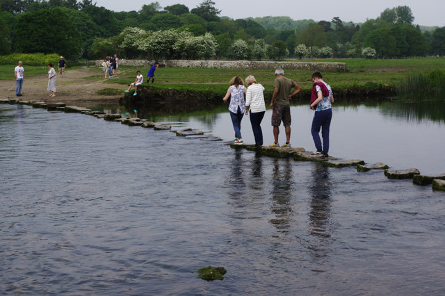 Stepping stones over the Ewenny River