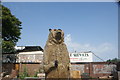 View of a bear statue on the Blackwall Tunnel Northern Approach