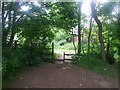 Stile off the railway path alongside Ravens Mount