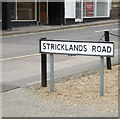 Stricklands Road sign