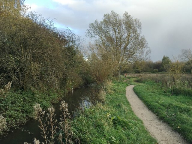 The Sowe Valley footpath and the River Sowe, Walsgrave, Coventry