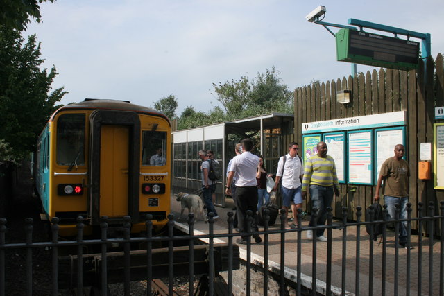 Train at Cardiff Bay Station