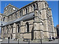 NY9364 : Hexham Abbey - chancel and tower by Mike Quinn