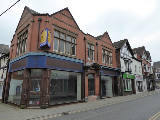 Market Drayton: vacant premises on Cheshire Street
