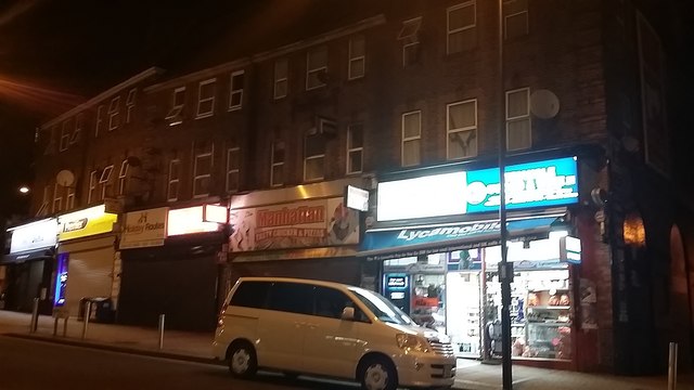 Shops on the corner of Wembley Hill