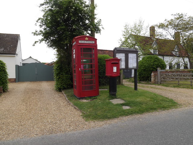 Telephone Box, The Old Post Office Postbox & Notice Board