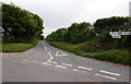 Road junction near Warren Hill Farm