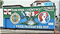 J3574 : Northern Ireland (Euro 2016) football mural, Belfast (June 2016) by Albert Bridge