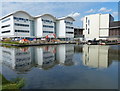 Construction work along the Aylesbury Canal